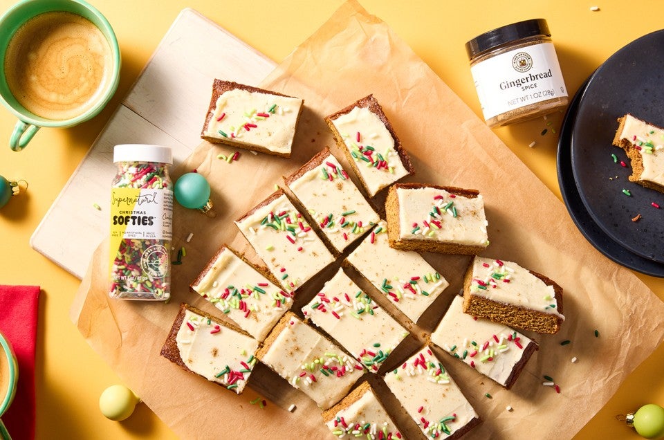 Fast Frosted Gingerbread Cookie Bars - select to zoom