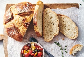 No-Knead Crusty White Bread